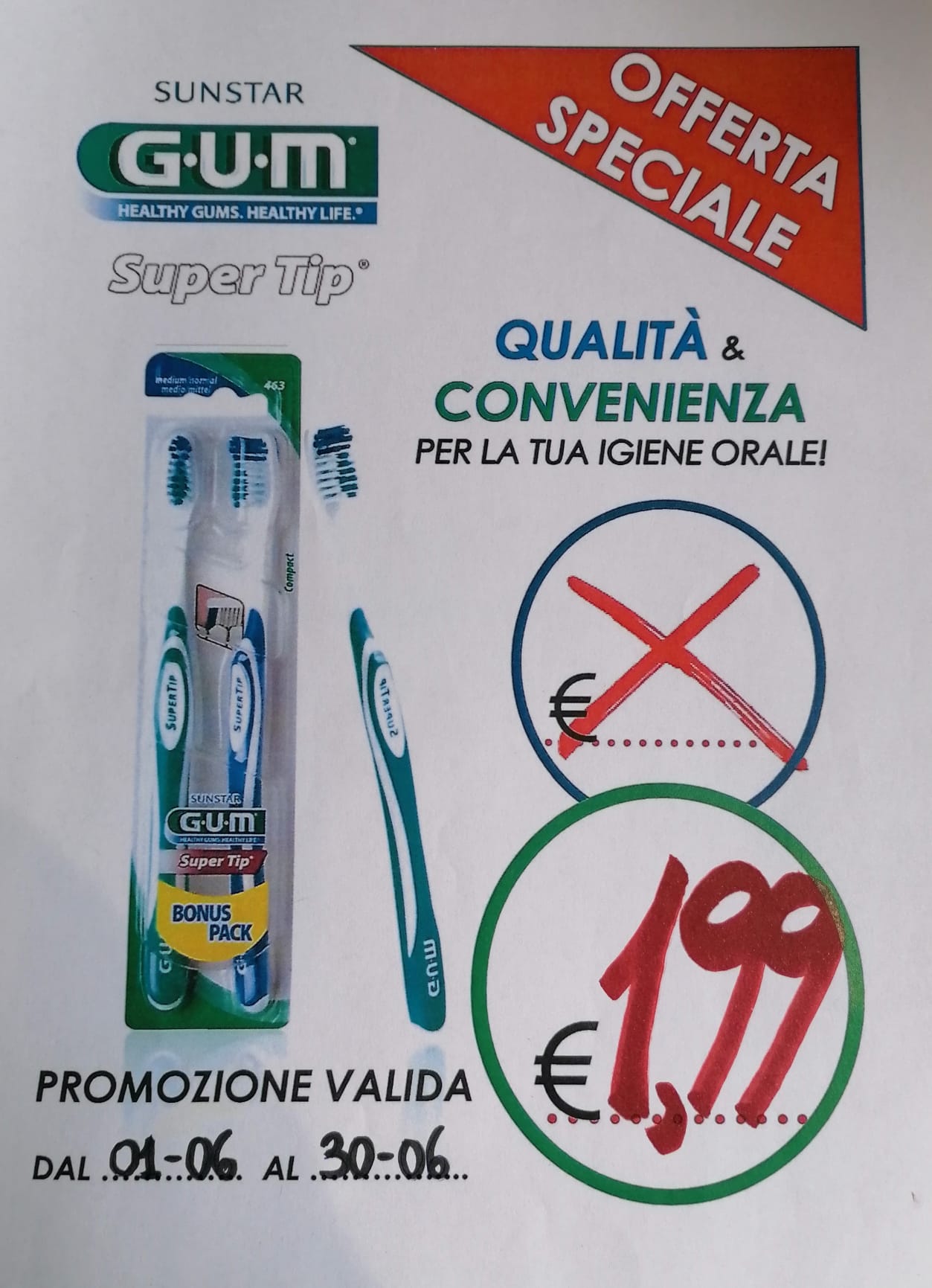 Read more about the article Per il mese di giugno 2022, spazzolini GUM in offerta