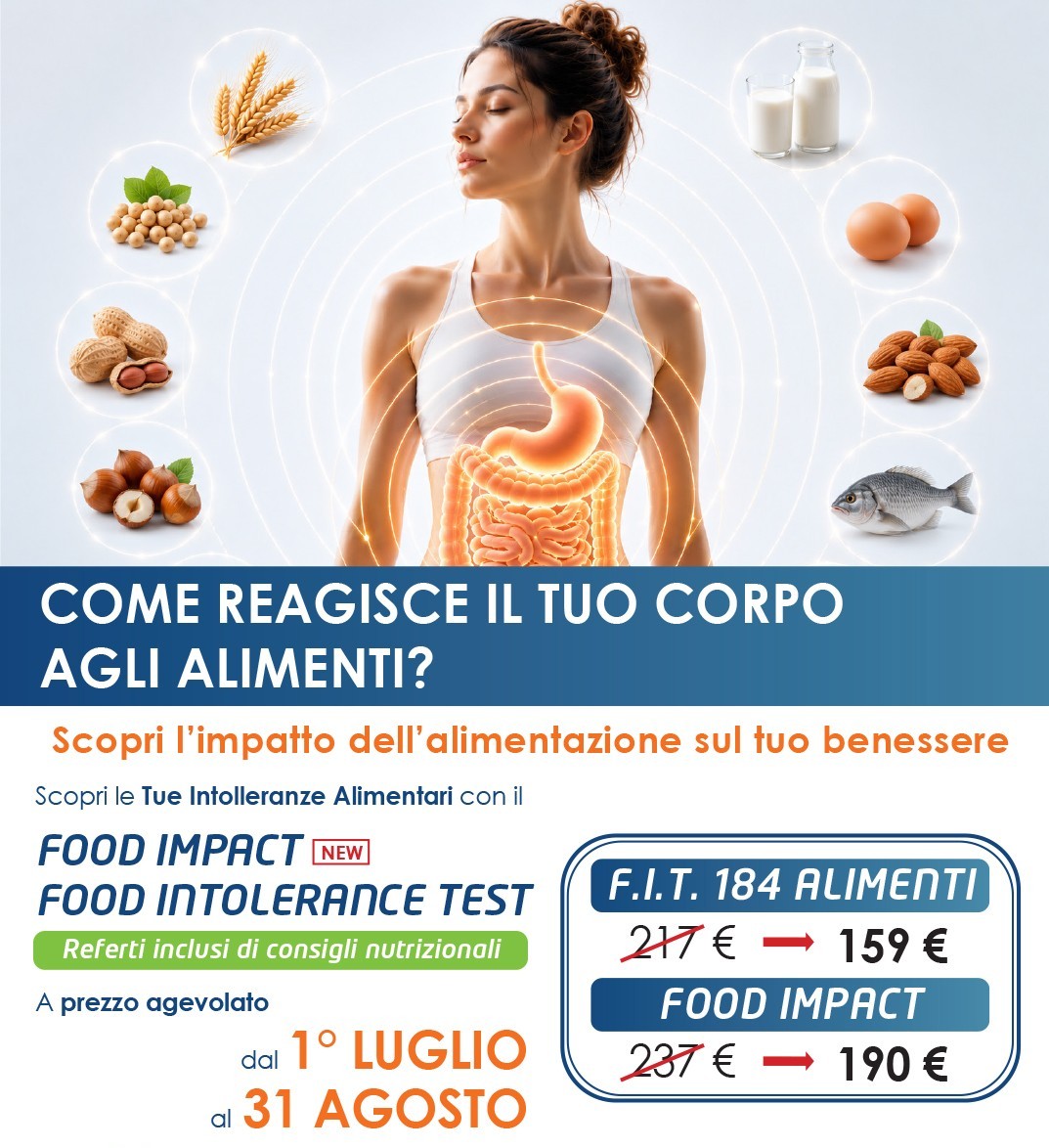 Al momento stai visualizzando Food Impact & Food Intolerance Test in promozione dal 1° luglio al 31 agosto 2026.