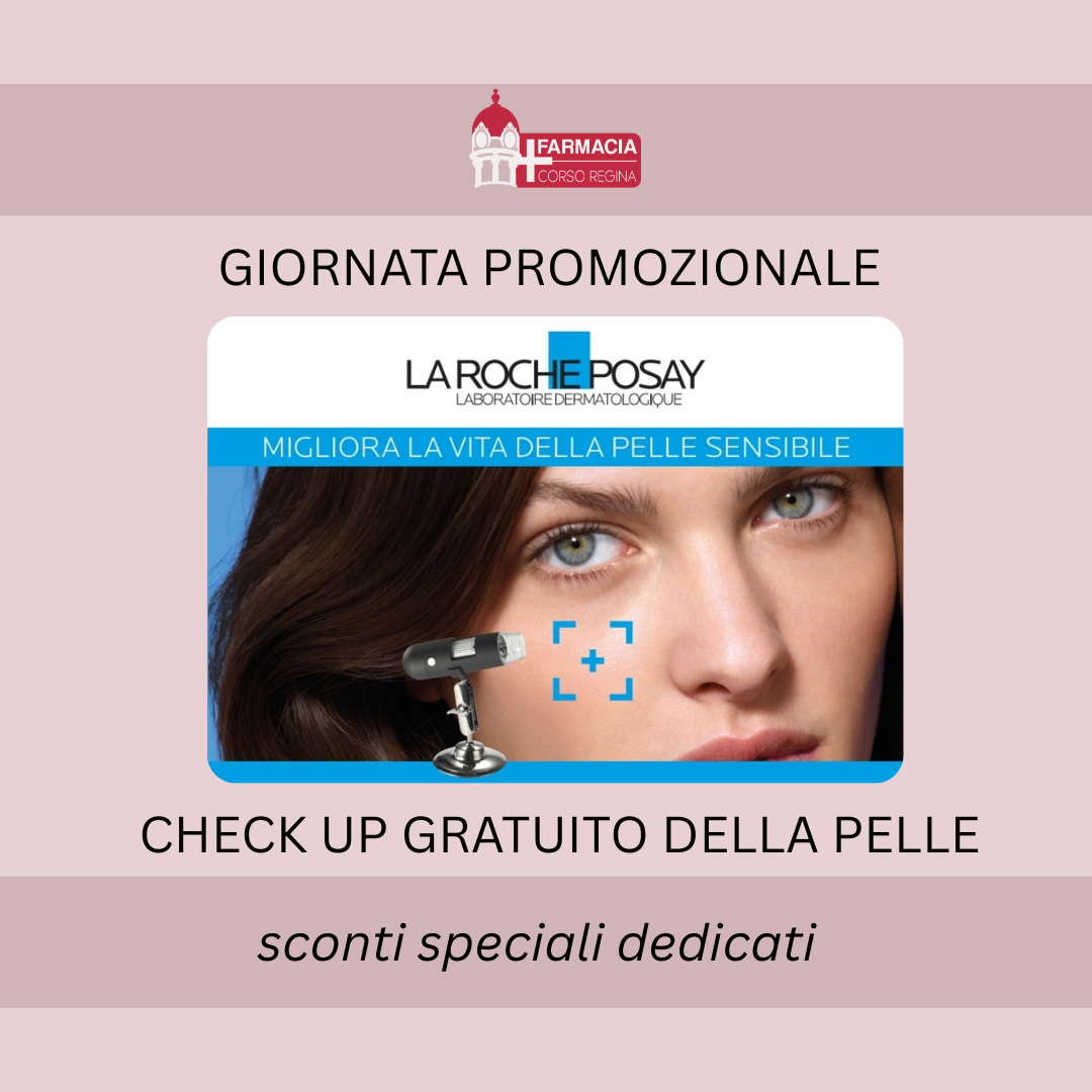Al momento stai visualizzando Check-up gratuito della pelle con la specialista dei laboratori La Roche Posay. Mercoledì 23 settembre 2026, orario 9,30 – 17,30.